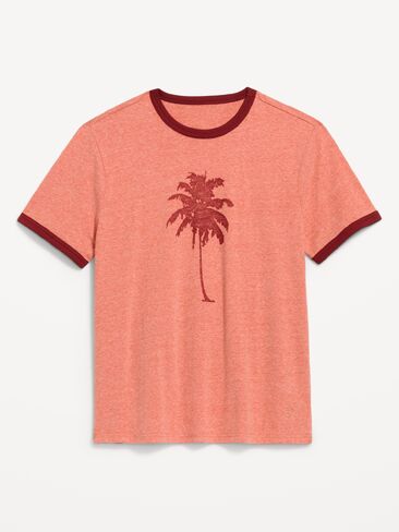Old Navy Graphic Ringer T-Shirt - Ginger Juice in Saudi Arabia