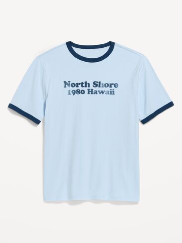 Old Navy Graphic Ringer T-Shirt - Sky Maintenance in Saudi Arabia