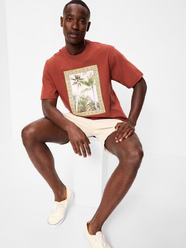 Old Navy Graphic T-Shirt - Russet Moon in Saudi Arabia