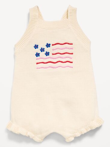 Old Navy Sleeveless Sweater-Knit One-Piece Romper for Baby - Creme De La Creme in Saudi Arabia