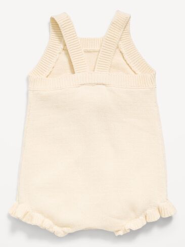 Old Navy Sleeveless Sweater-Knit One-Piece Romper for Baby - Creme De La Creme in Saudi Arabia