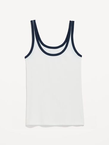 Old Navy First-Layer Ribbed Scoop-Neck Tank Top - Sea Salt in Saudi Arabia