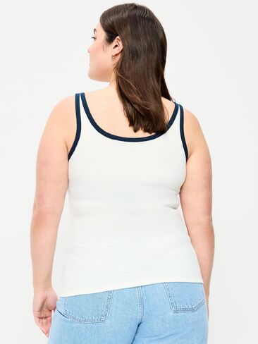 Old Navy First-Layer Ribbed Scoop-Neck Tank Top - Sea Salt in Saudi Arabia