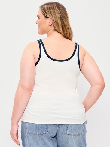 Old Navy First-Layer Ribbed Scoop-Neck Tank Top - Sea Salt in Saudi Arabia