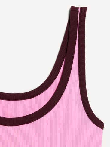 Old Navy First-Layer Ribbed Scoop-Neck Tank Top - ELECTRIC PEONY in Saudi Arabia