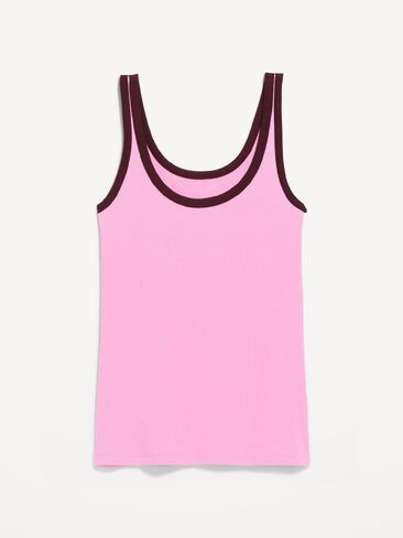 Old Navy First-Layer Ribbed Scoop-Neck Tank Top - ELECTRIC PEONY in Saudi Arabia