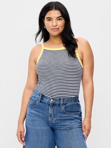 Old Navy Snug Apron-Neck Tank Top - Navy Stripe in Saudi Arabia