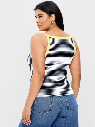 Old Navy Snug Apron-Neck Tank Top - Navy Stripe in Saudi Arabia