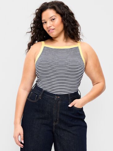 Old Navy Snug Apron-Neck Tank Top - Navy Stripe in Saudi Arabia