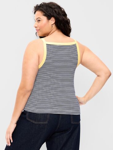 Old Navy Snug Apron-Neck Tank Top - Navy Stripe in Saudi Arabia