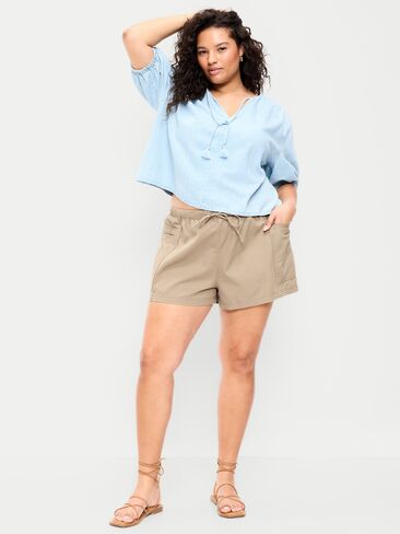 Old Navy High-Waisted Pull-On Utility Shorts - Toasted Almond in Saudi Arabia