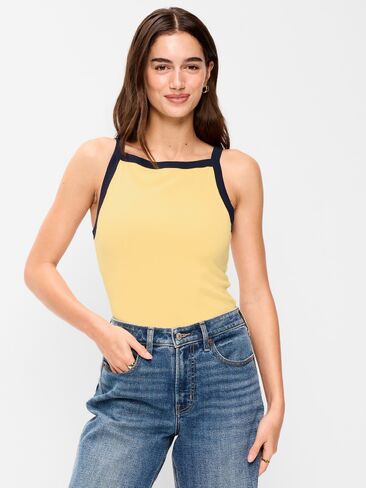 Old Navy Snug Apron-Neck Tank Top - Sunbeam in Saudi Arabia