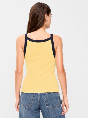 Old Navy Snug Apron-Neck Tank Top - Sunbeam in Saudi Arabia