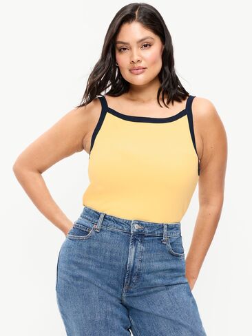 Old Navy Snug Apron-Neck Tank Top - Sunbeam in Saudi Arabia