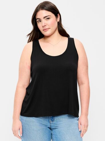 قميص بدون أكمام ذو رقبة واسعة من Old Navy Luxe - بلاك جاك in Saudi Arabia