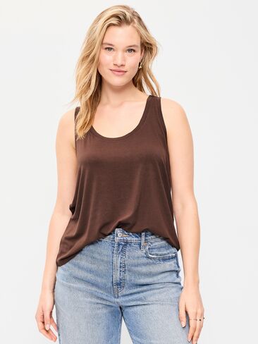 قميص بدون أكمام ذو رقبة واسعة من Old Navy Luxe - بيبركورن in Saudi Arabia