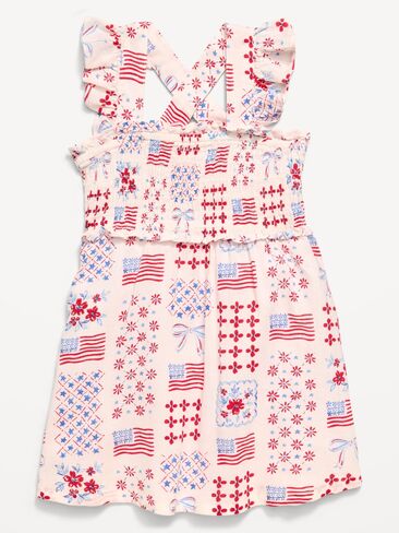 فستان مطبوع بدون أكمام من Old Navy للفتيات الصغيرات - أمريكانا in Kuwait