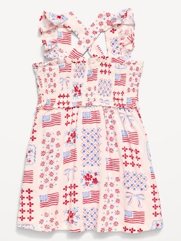 فستان مطبوع بدون أكمام من Old Navy للفتيات الصغيرات - أمريكانا in Kuwait