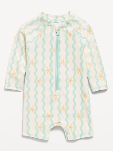 بدلة سباحة Rashguard مطبوعة من Old Navy للأطفال - نجم البحر الأزرق in Kuwait