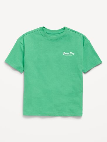 Old Navy Oversized Graphic T-Shirt for Boys - Chrysolite in Saudi Arabia
