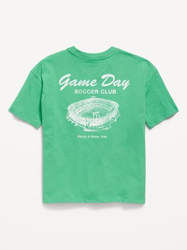 Old Navy Oversized Graphic T-Shirt for Boys - Chrysolite in Saudi Arabia