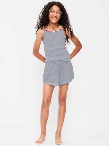 طقم بيجامة وشورت مقلم للبنات من Old Navy - شريط كحلي in Saudi Arabia
