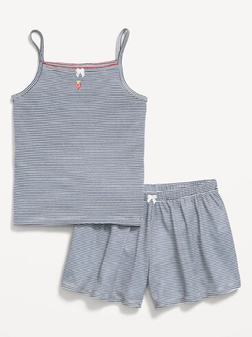 طقم بيجامة وشورت مقلم للبنات من Old Navy - شريط كحلي in Saudi Arabia