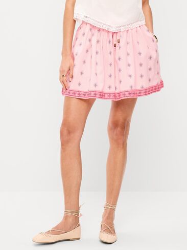 Old Navy High-Waisted Drapey Skirt Short - Just Peachy in Saudi Arabia