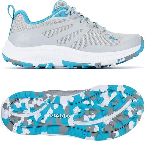 Viakix Womens Trail Running Shoes, Lightweight Breathable Hiking Sneakers | Walking trail runners cushioned comfort backpacking camping travel in Saudi Arabia