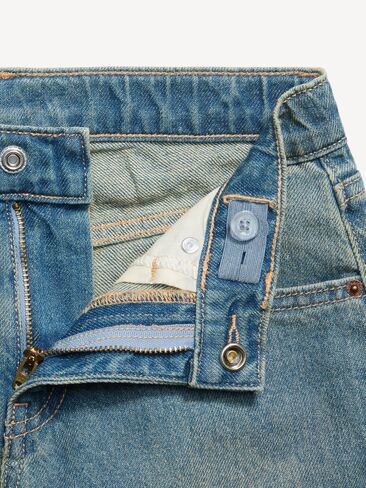 Old Navy Super Baggy Wide-Leg Jeans for Girls - Medium Wash in Saudi Arabia