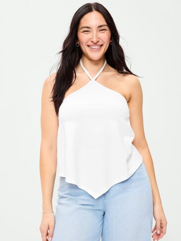 Old Navy Handkerchief Halter Top - White Lilies in Saudi Arabia