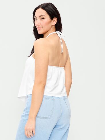 Old Navy Handkerchief Halter Top - White Lilies in Saudi Arabia