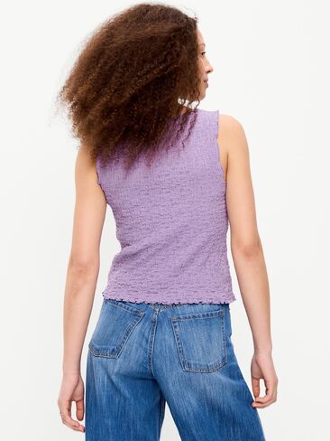Old Navy Sleeveless Smocked Tank Top - Lilac Shadow in Saudi Arabia