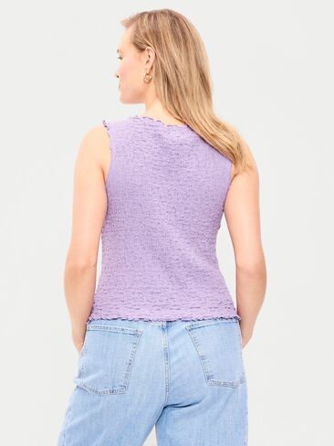 Old Navy Sleeveless Smocked Tank Top - Lilac Shadow in Saudi Arabia