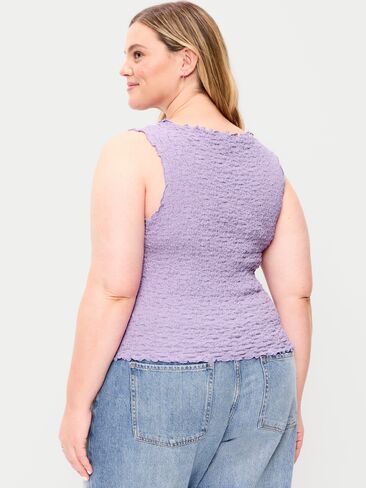 Old Navy Sleeveless Smocked Tank Top - Lilac Shadow in Saudi Arabia