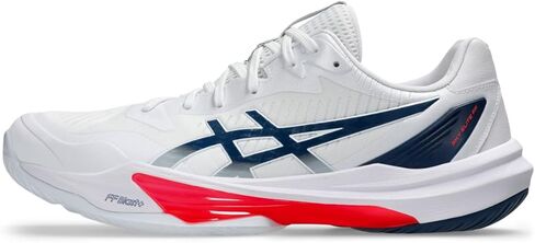 ASICS Men's Sky Elite FlyteFoam 3 Volleyball Shoes, 12, White/SABA Blue in Saudi Arabia