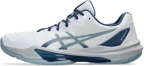 ASICS Men's Sky Elite FlyteFoam 3 Volleyball Shoes, 12, White/SABA Blue in Saudi Arabia