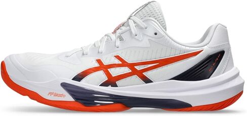 ASICS Men's Sky Elite FlyteFoam 3 Volleyball Shoes, 12, White/SABA Blue in Saudi Arabia