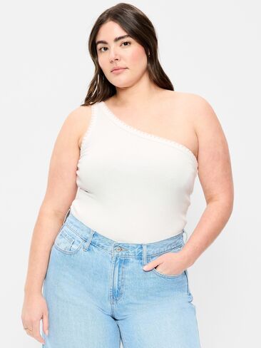 قميص بدون أكمام مضلع بكتف واحد من Old Navy - ملح البحر in Kuwait