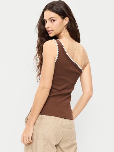 Old Navy Ribbed One-Shoulder Tank Top - Coco de mer in Saudi Arabia