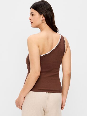 Old Navy Ribbed One-Shoulder Tank Top - Coco de mer in Saudi Arabia