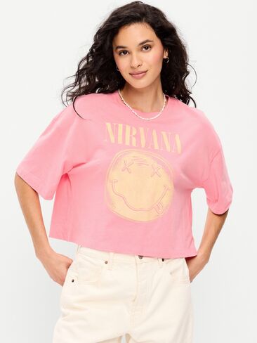 تي شيرت Old Navy ذو رقبة دائرية وجرافيك قصير - Gladiola in Saudi Arabia