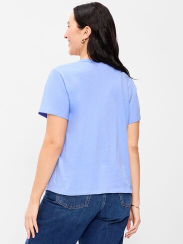 Old Navy EveryWear Crew-Neck Logo-Graphic T-Shirt - Flax Flower in Saudi Arabia