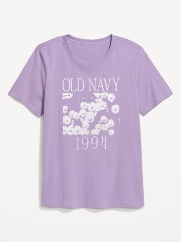 Old Navy EveryWear Crew-Neck Logo-Graphic T-Shirt - Lilac Shadow in Saudi Arabia