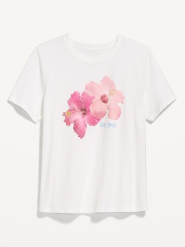 تي شيرت Old Navy EveryWear برقبة دائرية وشعار الماركة - Calla Lilies in Saudi Arabia