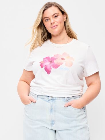 تي شيرت Old Navy EveryWear برقبة دائرية وشعار الماركة - Calla Lilies in Saudi Arabia