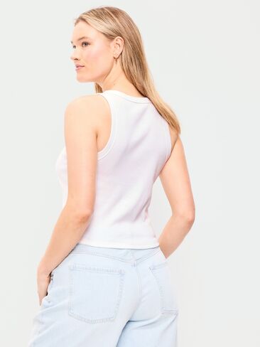 Old Navy Snug Crop Tank Top - Calla Lilies in Kuwait