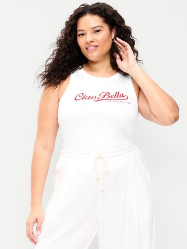 Old Navy Snug Crop Tank Top - Calla Lilies in Kuwait