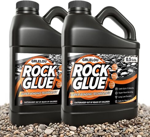 Mulch Glue for Landscaping, 2 Gal Fast-Drying & Weather-Resistant Clear Rock Glue, Non-Toxic Landscape Glue Spray for Rocks, Mulch, Pea Gravel & Pebbles(1 Gal ×2) in Saudi Arabia