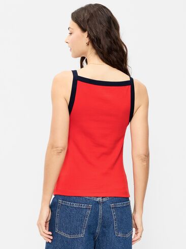 Old Navy Snug Apron-Neck Tank Top - MOONFISH ORANGE in Saudi Arabia